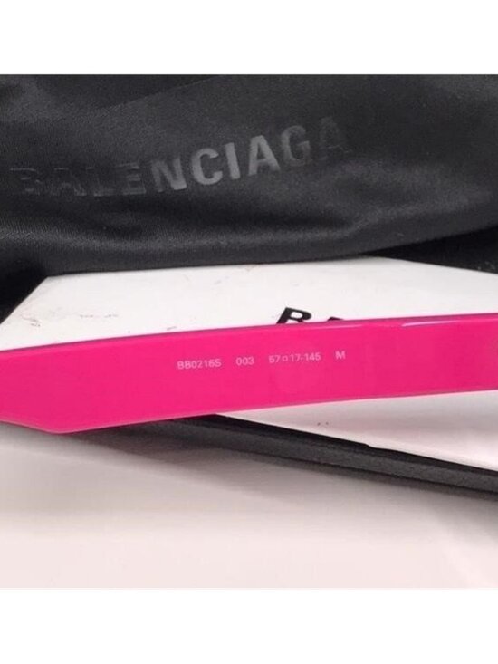 ?️ New Authentic Balenciaga BB0216S 003 Fuchsia Sunglasses